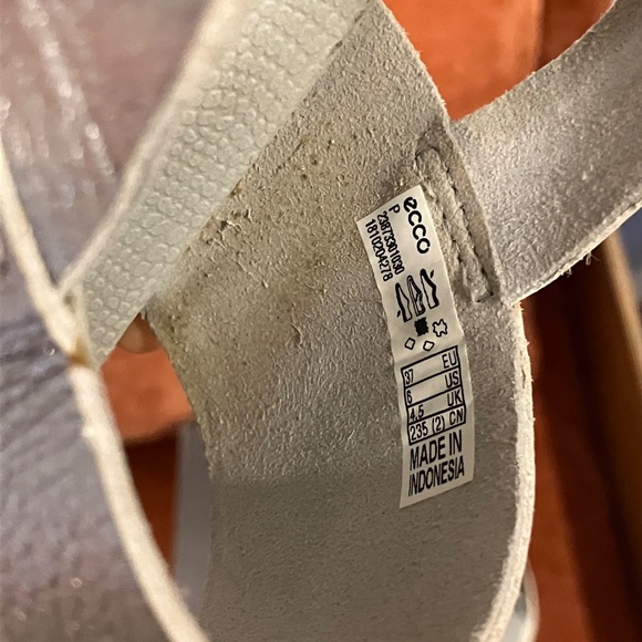 Ecco Freja Classic Women's EU 37 US 6 Sandals SILVER Double Strap Shoes Sandal - Picture 7 of 10